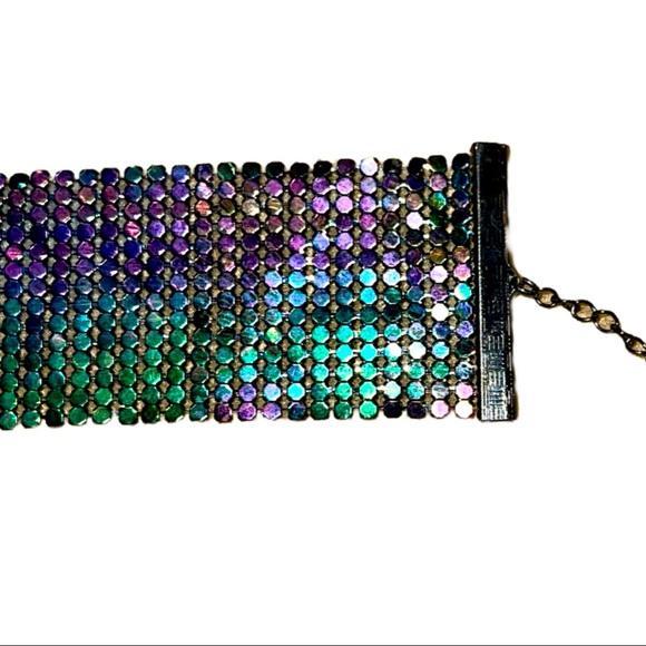 Metallic Ombré Purple Iridescent Mesh Chainlink Choker - Picture 6 of 8